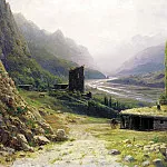 Lagorio Lev – Caucasus Gorge, 900 Classic russian paintings