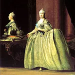 Eriksen Vigilius – Portrait of Catherine II before the mirror, 900 Classic russian paintings