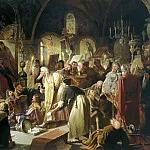 Perov Vasily – The debate about faith, 900 Classic russian paintings