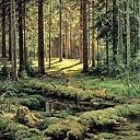 Shishkin Ivan – Coniferous Forest. Sunny Day, 900 Classic russian paintings