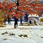 Kryzhitsky Constantine – Early Snow, 900 Classic russian paintings