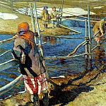 Bogdanov-Belsky Nikolai – Crossing, 900 Classic russian paintings