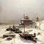 Bogolyubov Alexey – Winter in Borisoglebsk, 900 Classic russian paintings