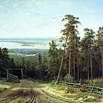 Shishkin Ivan – Kama near Yelabuga, 900 Classic russian paintings