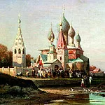 Bogolyubov Alexey – Procession in Yaroslavl, 900 Classic russian paintings