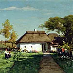 ZARUBIN Victor – Ukrainian farmstead, 900 Classic russian paintings