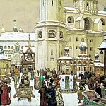 Vasnetsov Apollinaris – Area of Ivan the Great in the Kremlin. XVII century, 900 Classic russian paintings