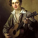 Tropinin Basil – Guitarist. 1823, 900 Classic russian paintings