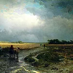 Fyodor Vasiliev – After the rain. Country road, 900 Classic russian paintings