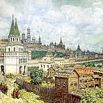 Vasnetsov Apollinary – Rise of the Kremlin. Saints Bridge and the Kremlin at the end of XVII century, 900 Classic russian paintings