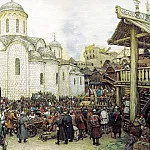 Vasnetsov Apollinary – defense of the city, 900 Classic russian paintings