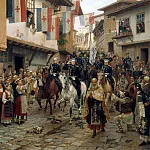 Nikolai Dmitriev-Orenburgsky – Entrance of Grand Duke Nikolai Nikolaevich Tarnovo, June 30, 1877, 900 Classic russian paintings