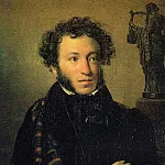 Kiprensky Orestes – Portrait of Alexander Pushkin GTG, 900 Classic russian paintings