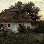 VOLKOV Yefim – Ukrainian landscape with cottage, 900 Classic russian paintings