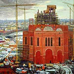 Oksana PAVLOVA – Construction of the Cathedral of Christ the Savior, 900 Classic russian paintings