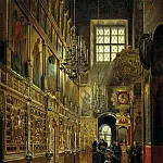 SHUHVOSTOV Stepan – Internal view of Alexis Church Chudova monastery in the Moscow Kremlin, 900 Classic russian paintings