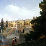 Aivazovsky, Ivan – View of the Grand Cascade at Peterhof. 1837, 900 Classic russian paintings