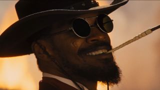 Jamie Foxx laughing in Django Unchained