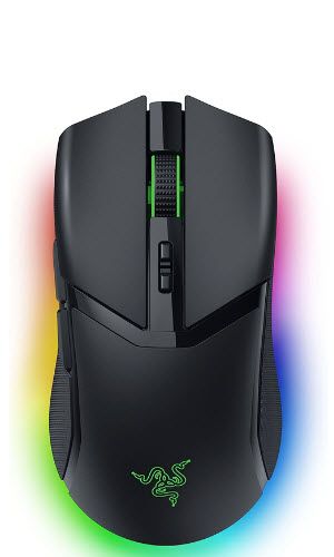 ambidextrous razer gaming mouse with lighting 