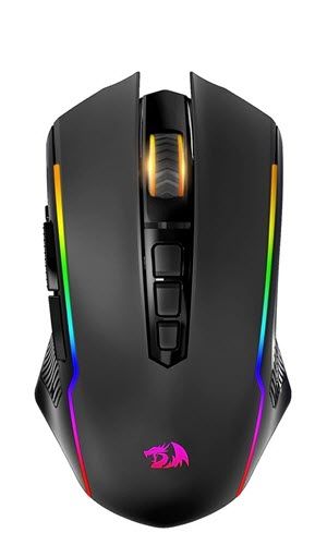 redragon wireless gaming mouse with RGB lighting 