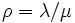 \rho=\lambda/\mu\, 