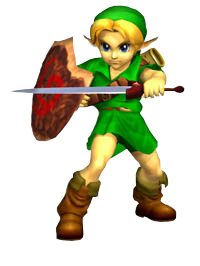 Young Link render from Super Smash Bros. Melee