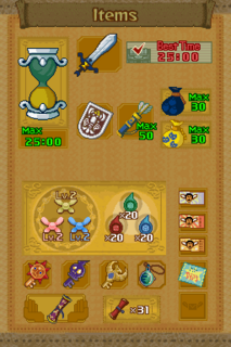 Collection Screen screenshot from Phantom Hourglass