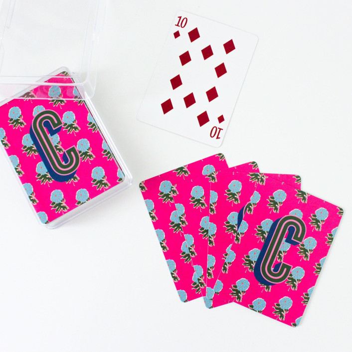 Kyra Monogrammed Playing Cards by Clairebella