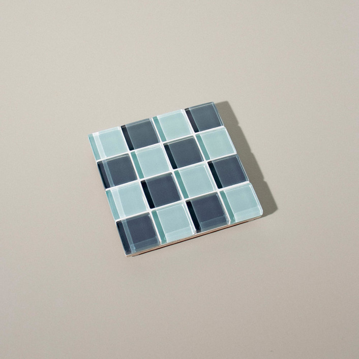 Glass Tile Coaster in Mermaid by Subtle Art Studios