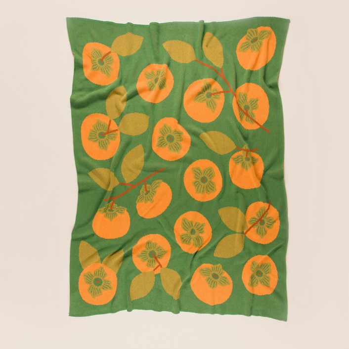 Persimmon Throw Blanket by Superstitchous