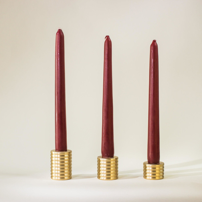 Cylinder Candlestick - Set of 3 by Roarcraft