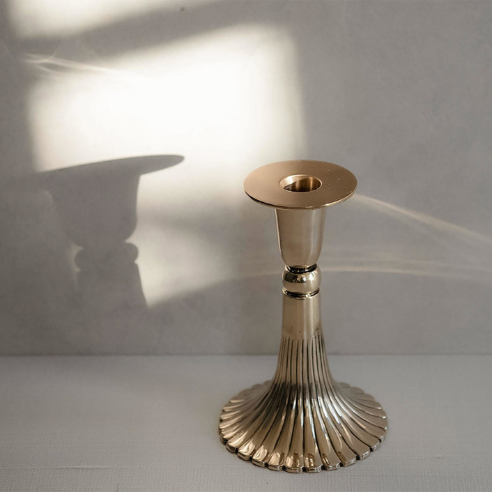 SIN Arc Iris Vintage-inspired Fluted Candle Holder by Connected Goods