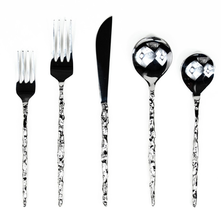 Sand Drip Flatware Set by Shelton Metal