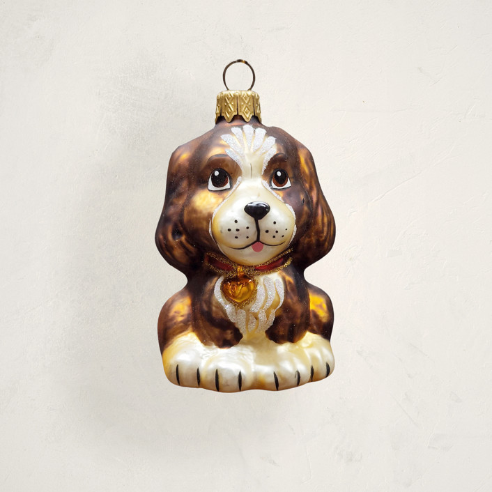 Dog With Collar Glass Ornament by Minted