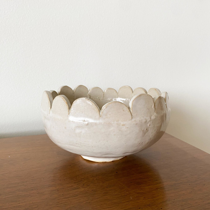 Scallop Bowl - White by Sidney Fieild