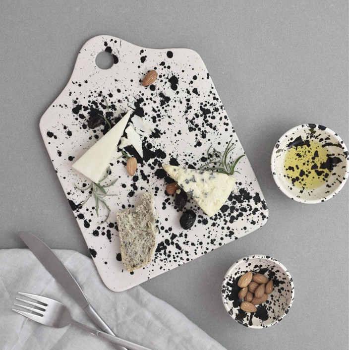 Handmade Rock Ceramic Cheese Board by OWO Cerámica