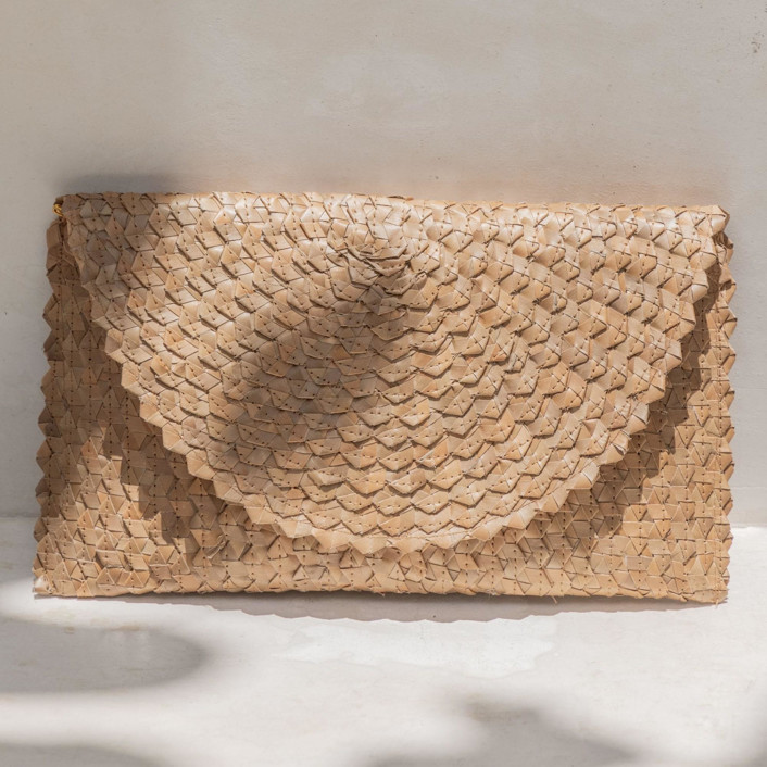 Rattan Clutch in Amber by Suzanne Seick