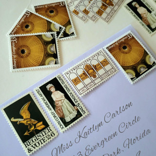 Gold & Black Vintage Postage Set | “Metropolitan Elegance” | One Ounce | Set of 5 Stamps