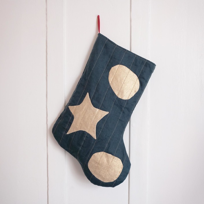 Green Quilted Stocking by Quiet Goods