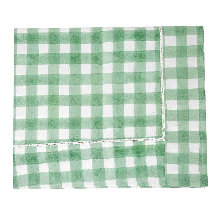 Watercolor Tablecloth, Green, 80 x 112 by Jenny Roberts