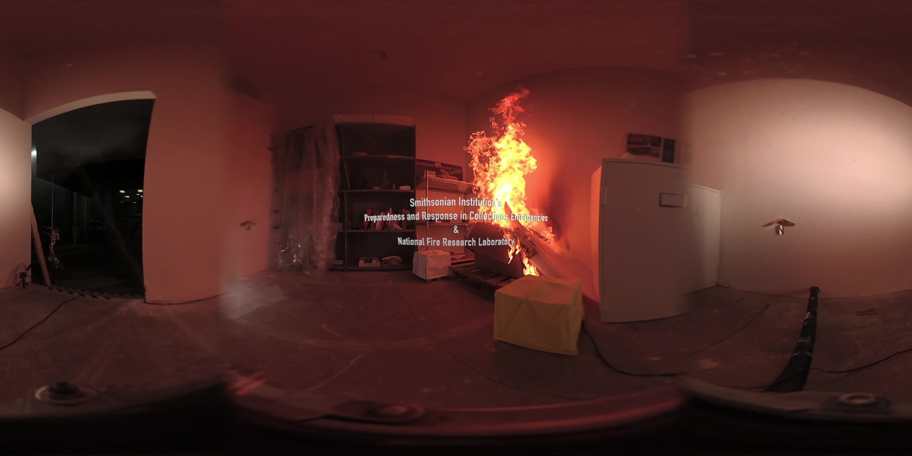 360° Video of a Replica Museum Collection Storage Room Fire