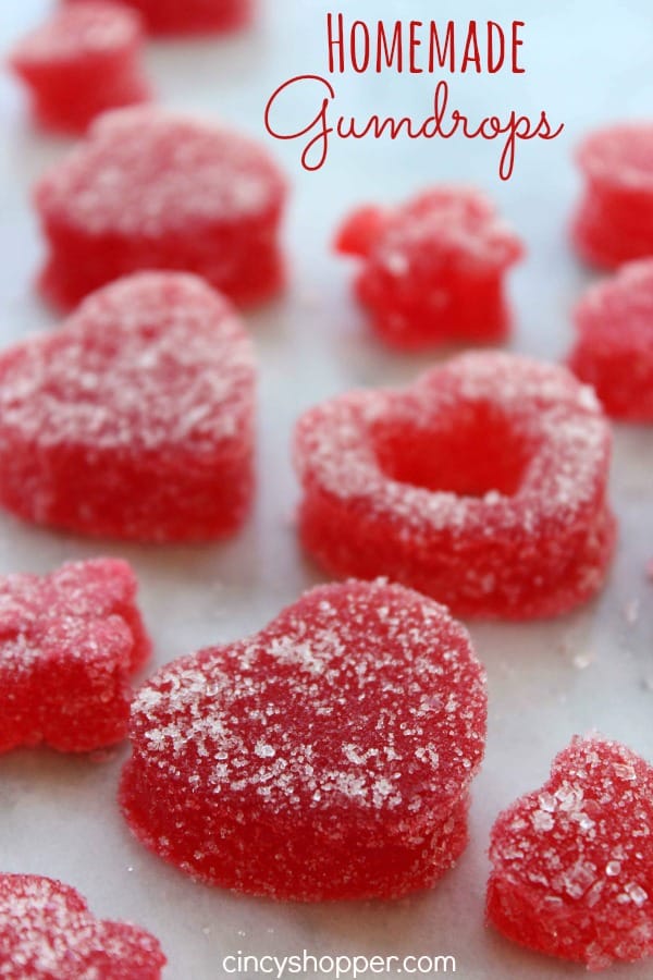 Homemade Gumdrops for Valentine's Day- A super easy and fun recipe that is great for just about any holiday.