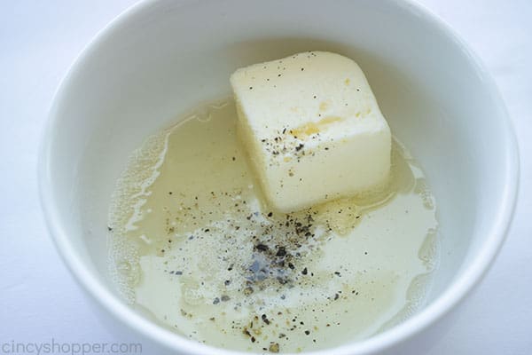 Bacon drippings, butter and spices in a bowl