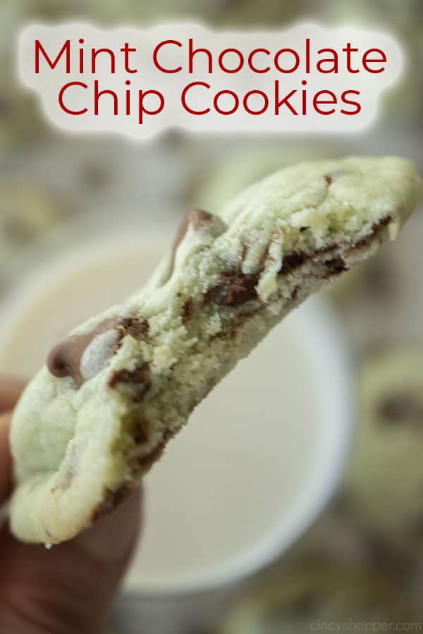 Text on Mint Chocolate Chip Cookies