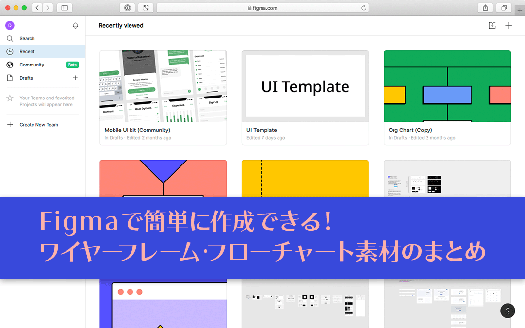 Figmaのワイヤーフレーム・フローチャート素材のまとめ