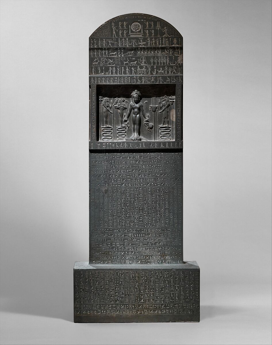 Magical Stela (Cippus of Horus), Meta-Greywacke