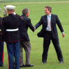 Blair welcoming George W. Bush to England. Wikimedia)