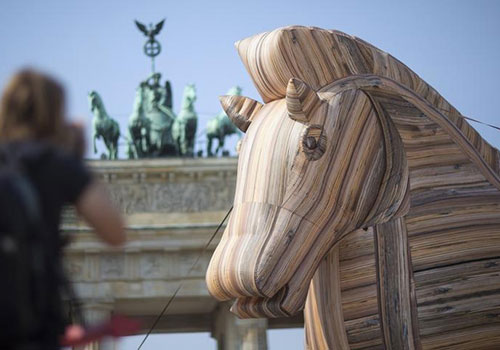 Protests in Berlin against the Transatlantic Trade Investment Partnership. EU correspondents claim access to documents from trade negotiations is often restricted. (Reuters/Hannibal Hanschke)