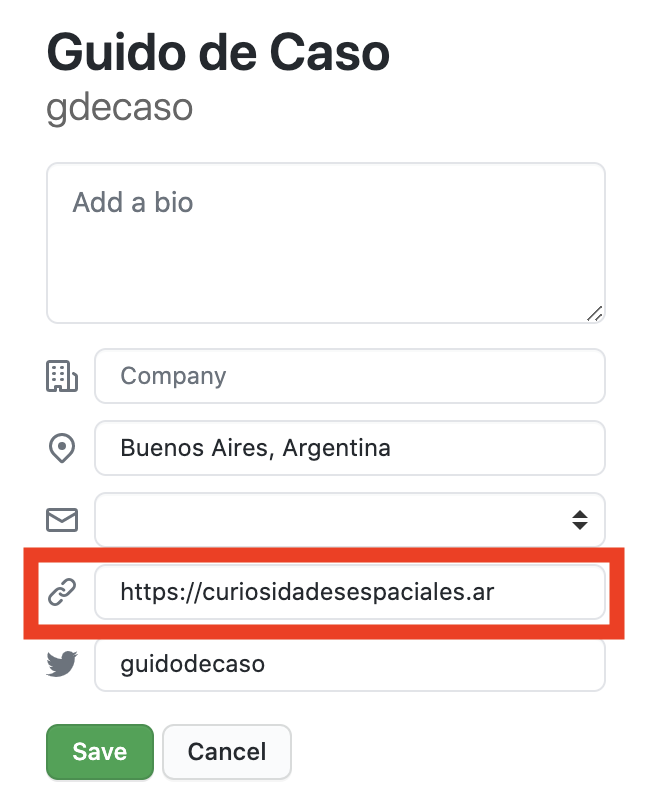 Perfil de GitHub