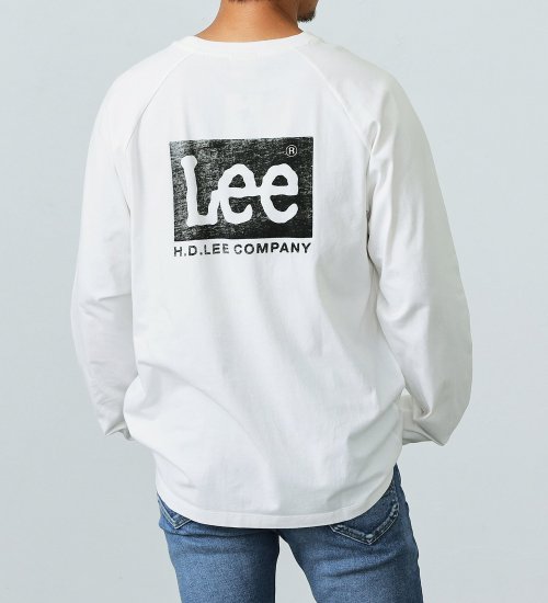 【売り尽くしSALE】【親子リンク】ロングセラー Leeロゴバックプリント長袖Tシャツ